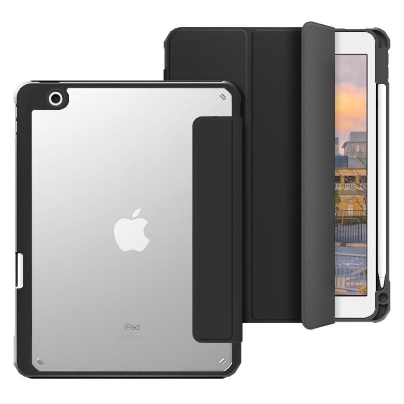 eSTUFF NEW YORK Mirror Tablet-Hülle für iPad 10,2" (7.–9. Gen.) – Schwarz/Transparent