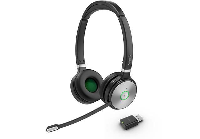 Yealink WH62 Dual Office-Headset – On-Ear, Stereo, Kabellos (DECT), UC-optimiert, Schwarz/Grau