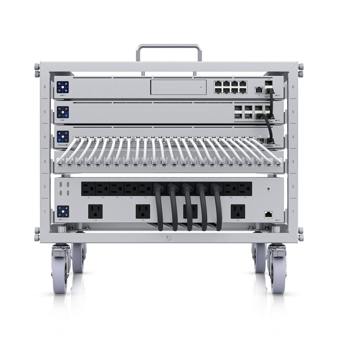 Ubiquiti Rack-Sockel – 6U – 519 × 460 × 485 mm – 35 kg – stahlfarben