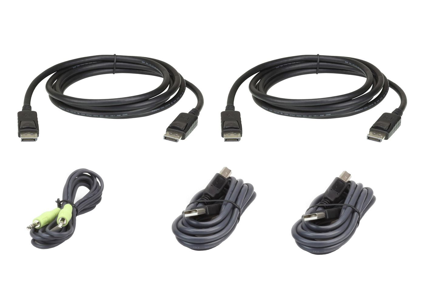 ATEN DisplayPort/USB/3,5 mm Kabel-Set – 3 m, schwarz