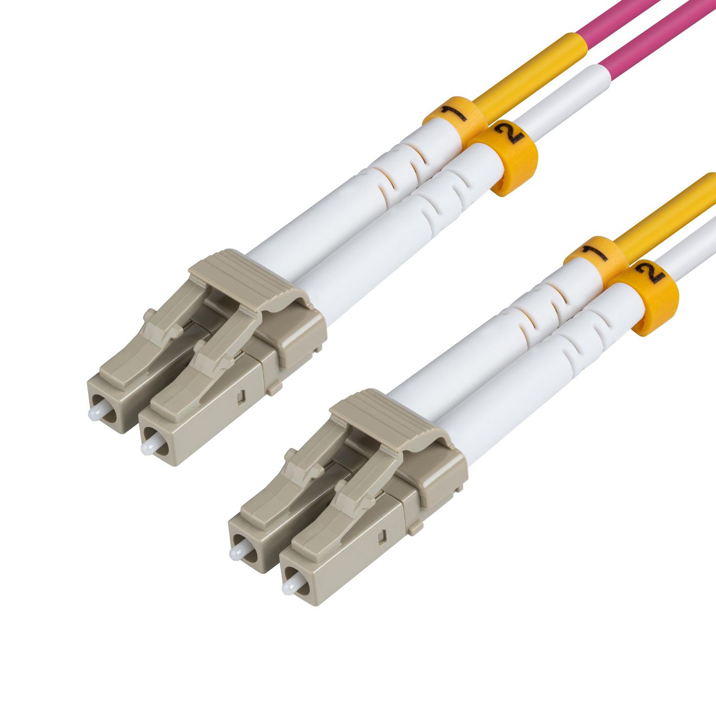 Microconnect LWL-Patchkabel – LC/UPC–LC/UPC, Multi-Mode (OM4), 2,5 m, LSZH, Pink