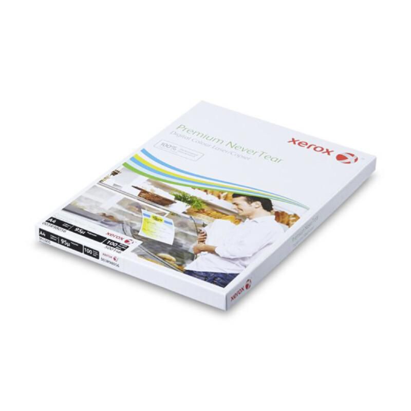 Xerox Polyesterfolie NeverTear Weiss – matt, A4, 145 µm, 195 g/m², 100 Blatt, Laser