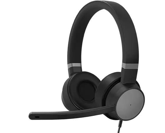 Lenovo Go Wired Office-Headset – On-Ear, Stereo, Kabel (USB-C), ANC, Schwarz