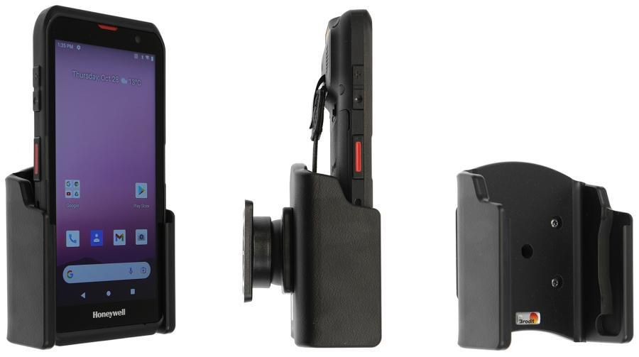 Brodit Auto-Halterung, Schraubbefestigung, 360° drehbar, Neigung 0–17° – für Honeywell EDA52 – Schwarz