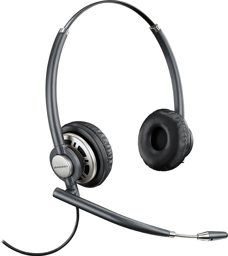 Poly Encore Pro HW720 – Duo Headset – Kabelgebunden, Boom-Mikrofon, Mikrofon-Geräuschunterdrückung – Schwarz