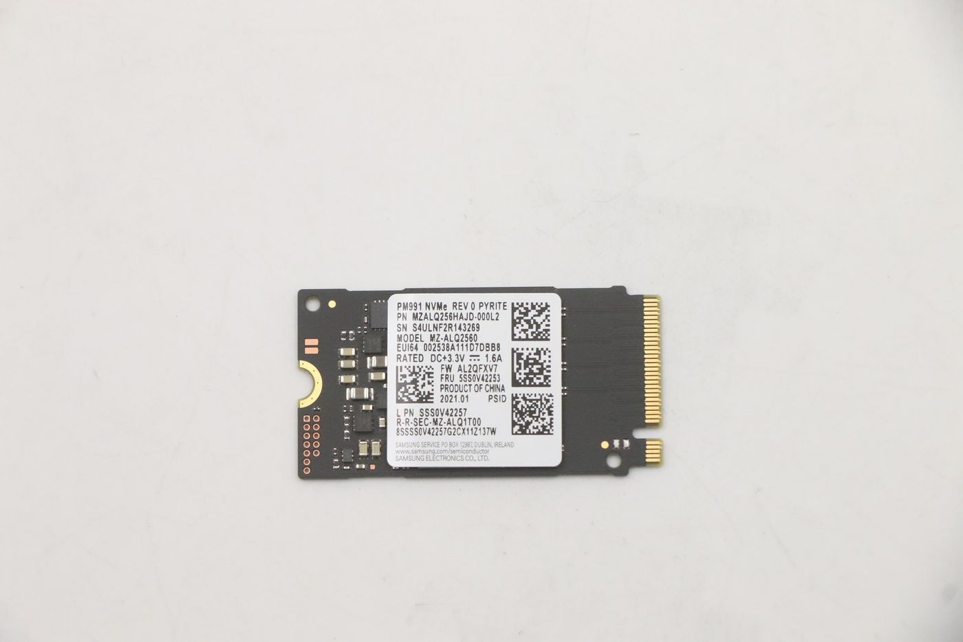 Lenovo M.2 2242 SSD – Samsung PM991, PCIe, 256 GB