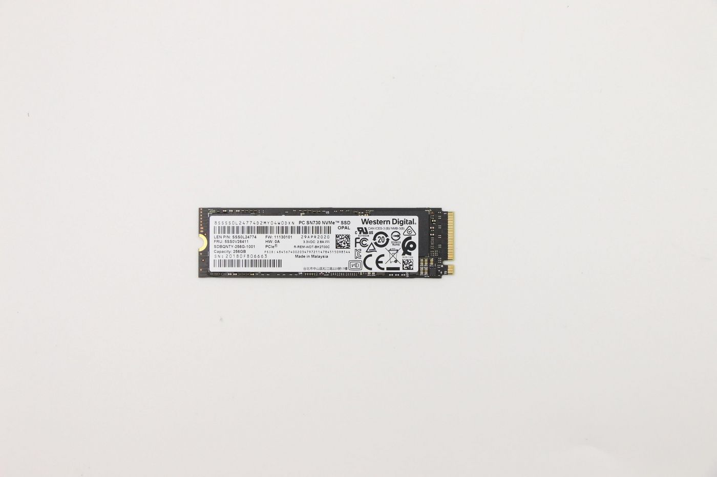 Lenovo M.2 SSD – 256 GB, PCIe 3.0 x4