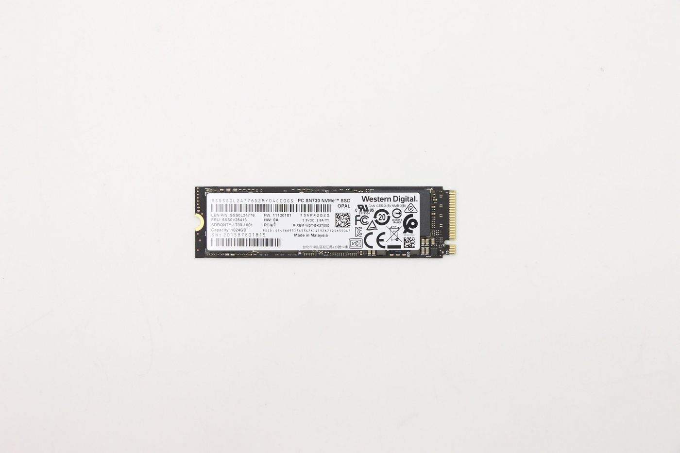 Lenovo M.2 PCIe NVMe SSD – 1 TB, intern