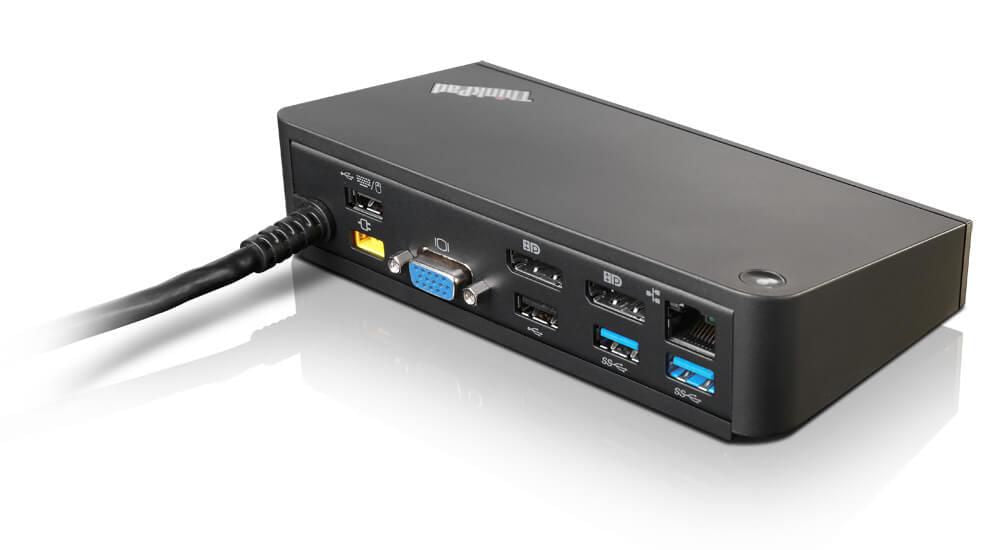 Lenovo OneLink+ Dockingstation – USB-A, 2× DP, 1× VGA, GbE, für ThinkPad X1 Tablet/X1 Carbon (4. Generation)
