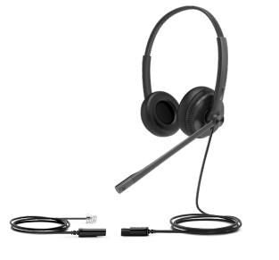 Yealink YHS34 Lite Dual – Duo Headset On-Ear – Kabelgebunden, mit Boom-Mikrofon – Schwarz