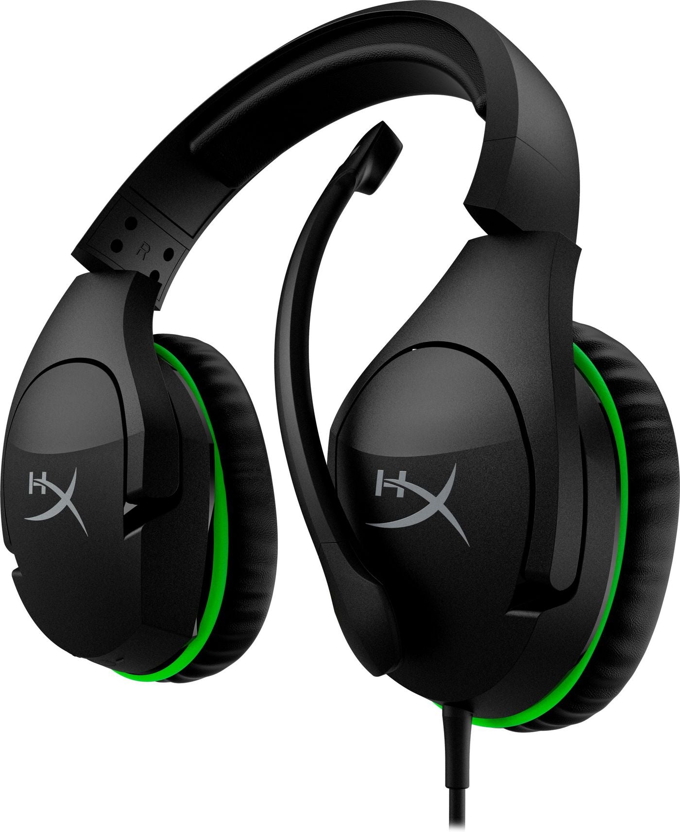 HyperX CloudX Stinger HX-HSCSX-BK Gaming-Headset – Over-Ear, Stereo, Kabelgebunden, 3,5 mm Klinke, Schwarz/Grün
