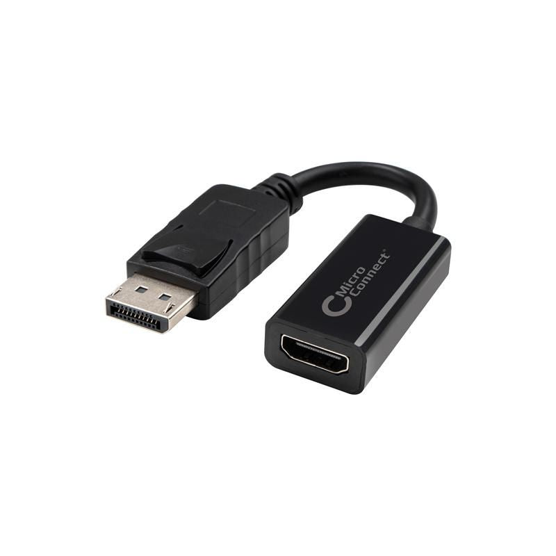 Microconnect DisplayPort-zu-HDMI-Adapter – 1920 × 1080, 5 cm, HDMI 2.0, DisplayPort 1.2, Passiv, Schwarz