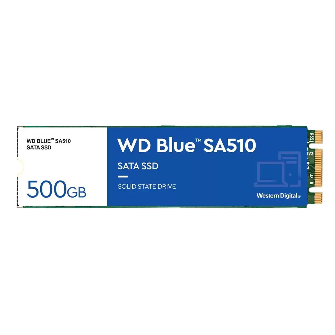 Western Digital Blue SA510 500 GB – M.2 2280, SATA 6 Gbit/s, 560/510 MB/s, für PC/Laptop
