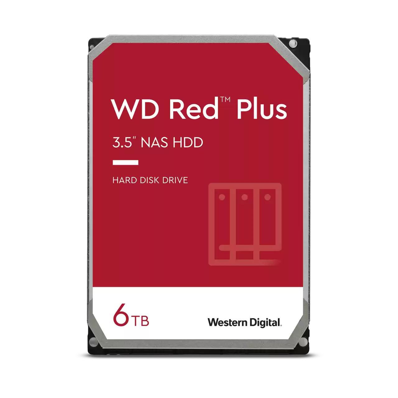 Western Digital Red Plus 6 TB – 3,5", SATA 6 Gbit/s, 5400 U/min