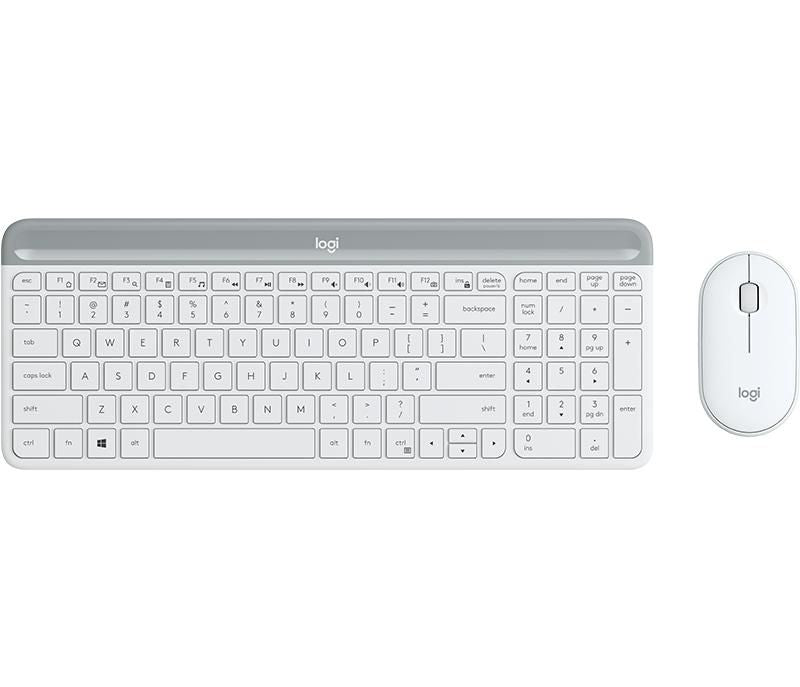 Logitech MK470 – Tastatur- und Maus-Set – 2,4 GHz (Nano-Empfänger) – QWERTY (US-INT) – Weiss