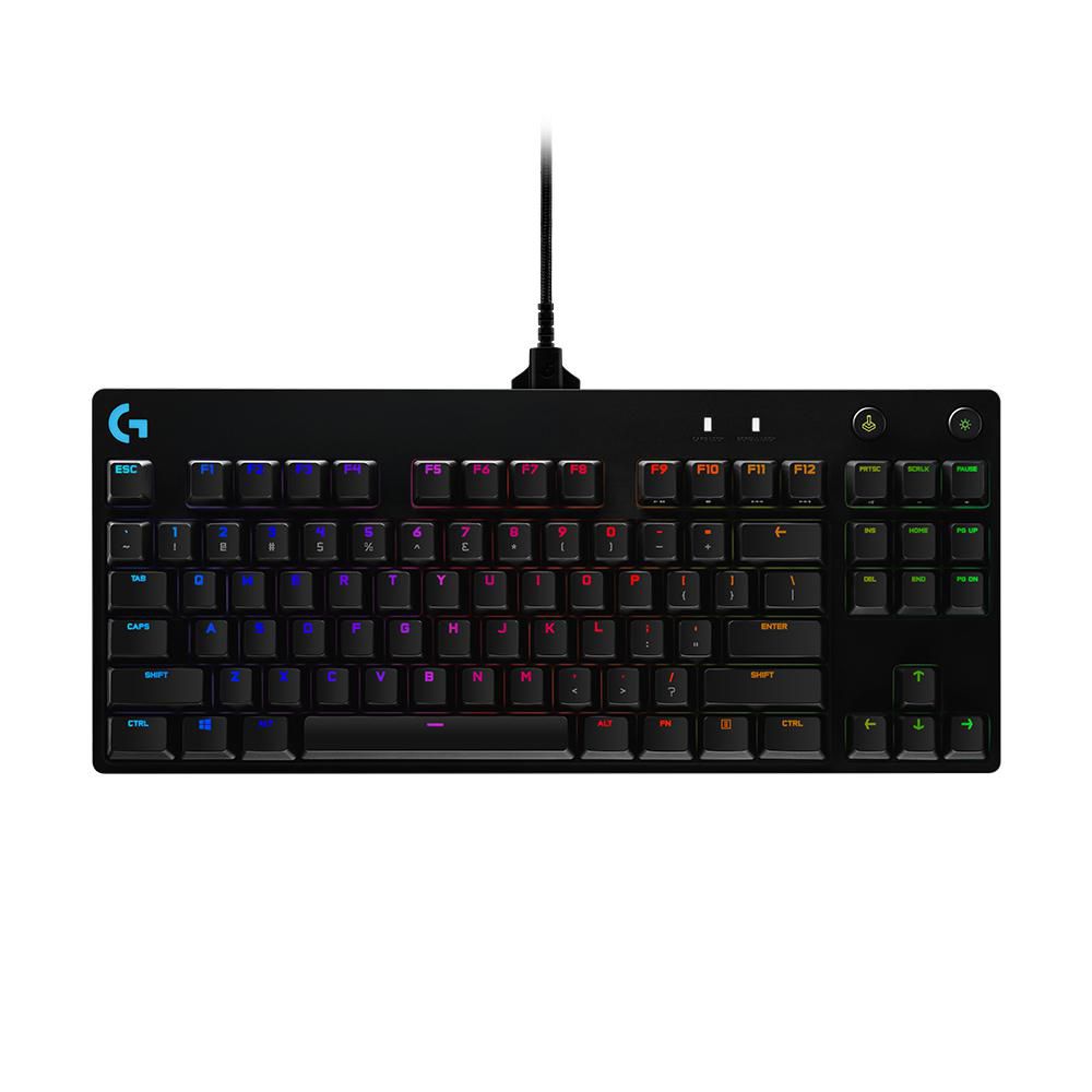 Logitech G PRO – Gaming-Tastatur TKL – Mechanisch – Kabelgebunden (USB) – RGB – QWERTY (US-INT) – Schwarz