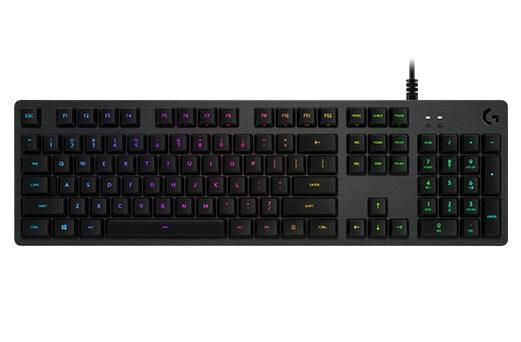 Logitech G G512 – Gaming-Tastatur – Mechanisch, RGB – Kabelgebunden, USB – QWERTY (US-INT) – Graphit