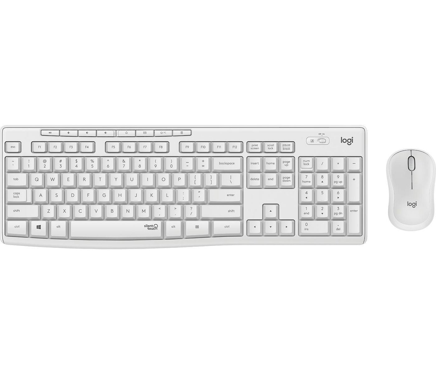 Logitech MK295 Silent – Tastatur-Maus-Set – Membran, leise – 2,4 GHz USB-A (Nano-Empfänger) – QWERTY (IT)