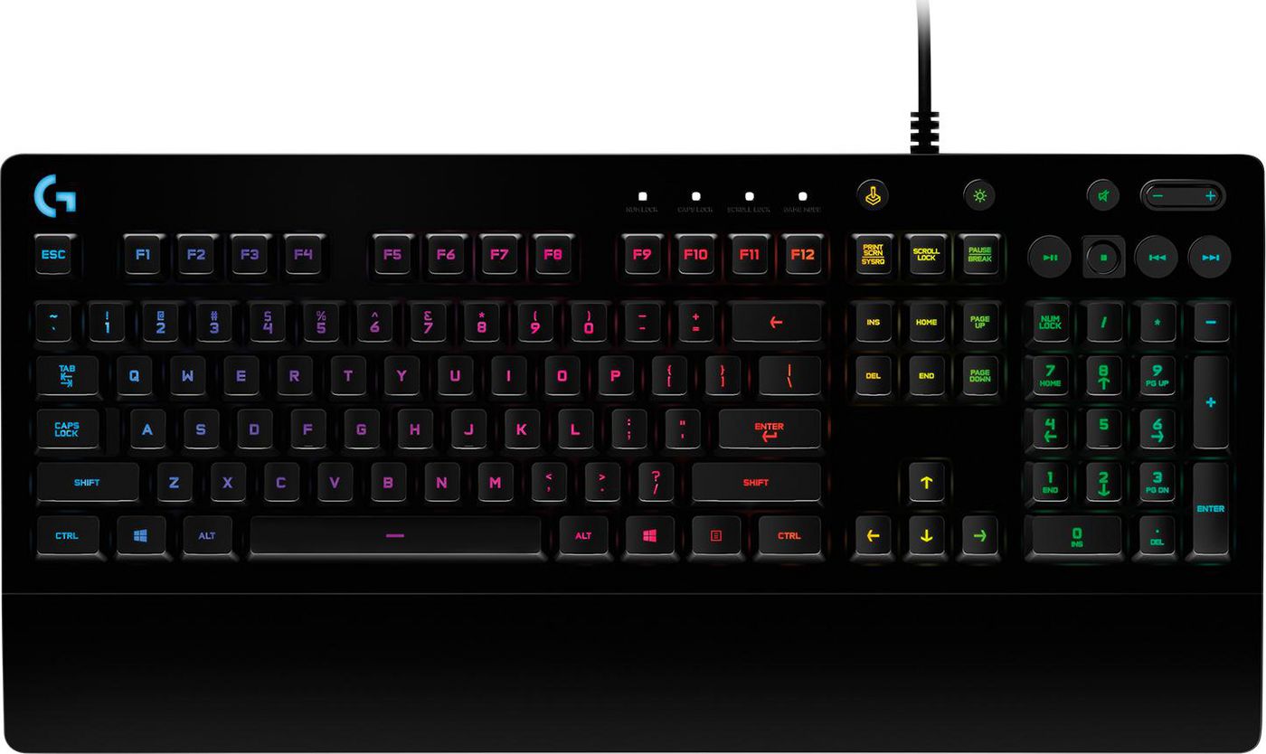 Logitech G G213 Prodigy – Gaming-Tastatur – mechanisch, kabelgebunden, RGB, mit Handballenauflage – Schwarz