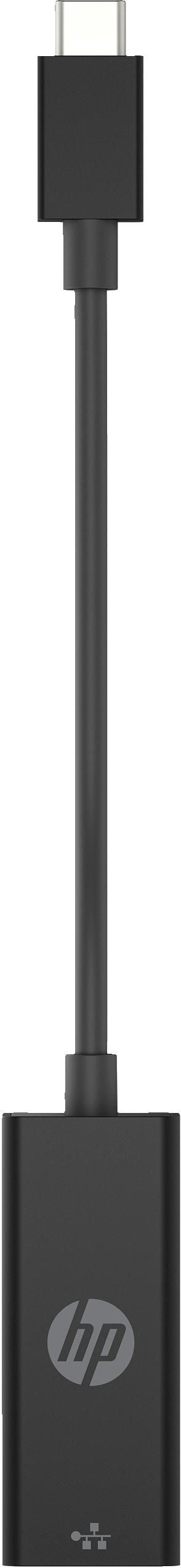 HP Netzwerkadapter USB-C zu RJ-45 – 1 Gbit/s, 0,1 m, für Windows 10/11, ChromeOS, Schwarz