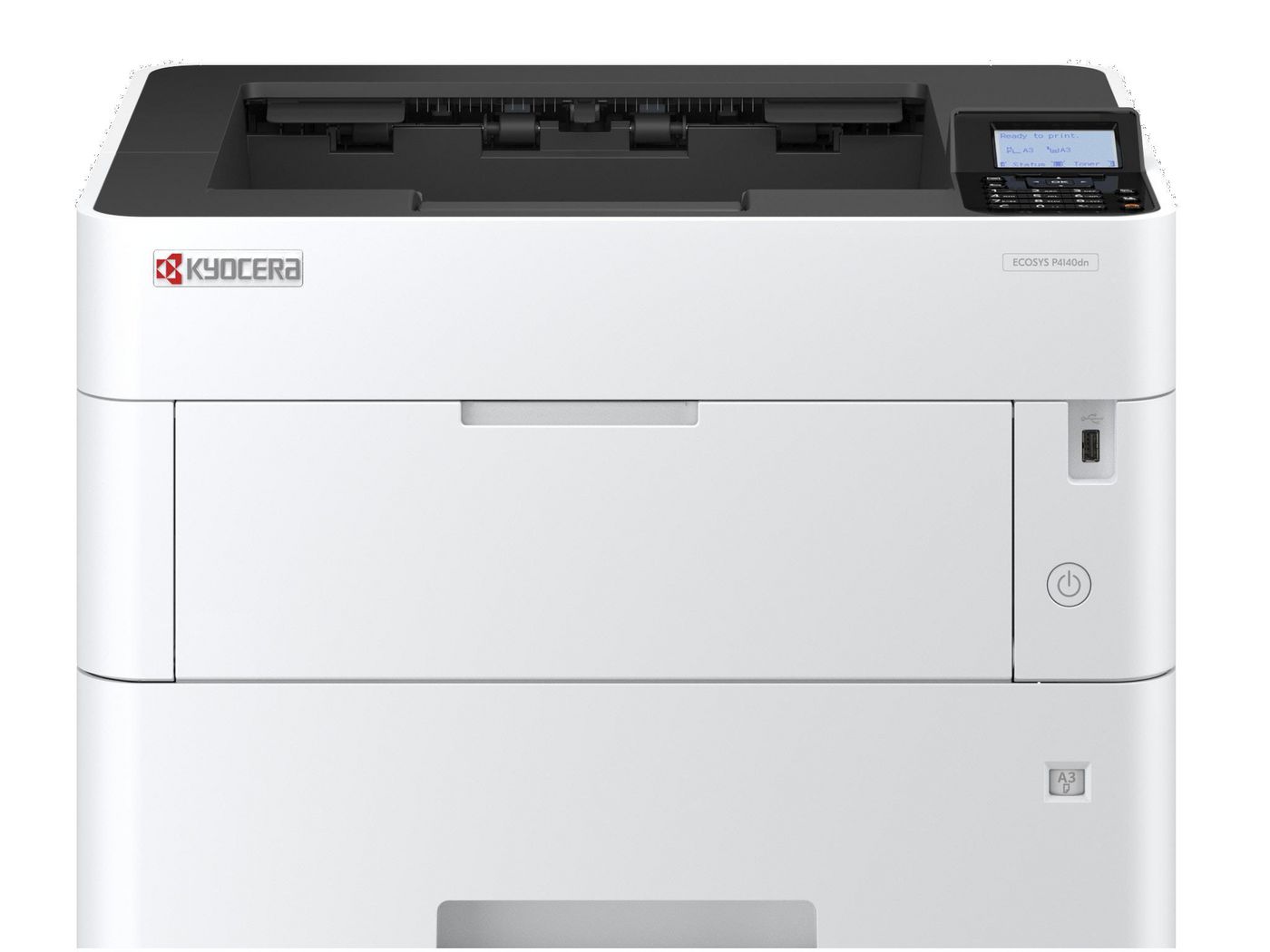 Kyocera ECOSYS P4140dn – A3, S/W, Duplex, 40 Seiten/Min., 1200 × 1200 dpi, LAN/USB, Papier: 500 Blatt