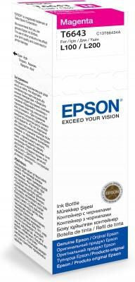 Epson T6643 Magenta Tintenpatrone (Original) – 70 ml – für Epson L100/L110/L200/L300/L355/L550
