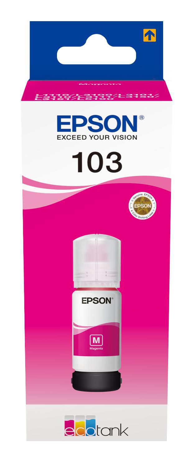 Epson 103 Magenta Tintenpatrone (Original) – 70 ml – für Epson L1110/L3110/L3150 …