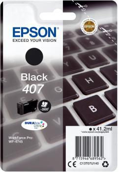 Epson Tintenpatrone 407, Schwarz, 41 ml – für Inkjetdrucker/Multifunktionsgeräte