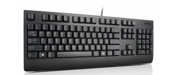 Lenovo Tastatur – kabelgebunden, USB – QWERTY (Nordic) – mit Handballenauflage – schwarz