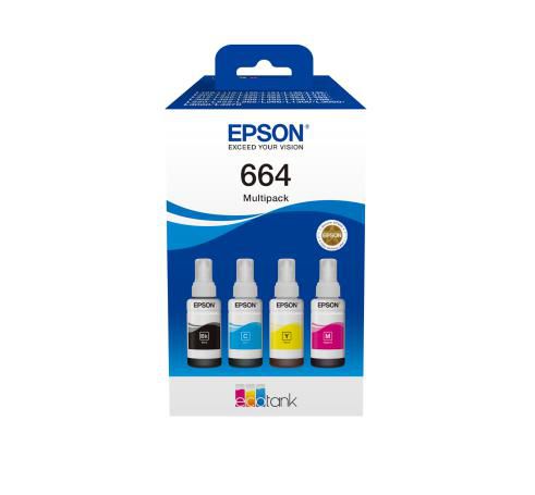 Epson Tintenpatronen-Multipack T664640, CMYK, 4er-Pack – für Inkjetdrucker und Multifunktionsgeräte
