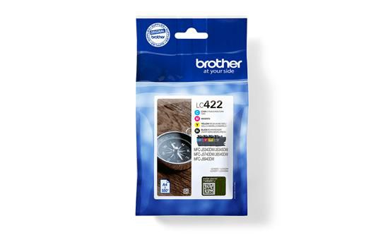 Brother Tintenpatronen-Multipack LC422VALDR, CMYK, 4er-Pack – für MFC-J5340DW, MFC-J5740DW, MFC-J6540DW und andere
