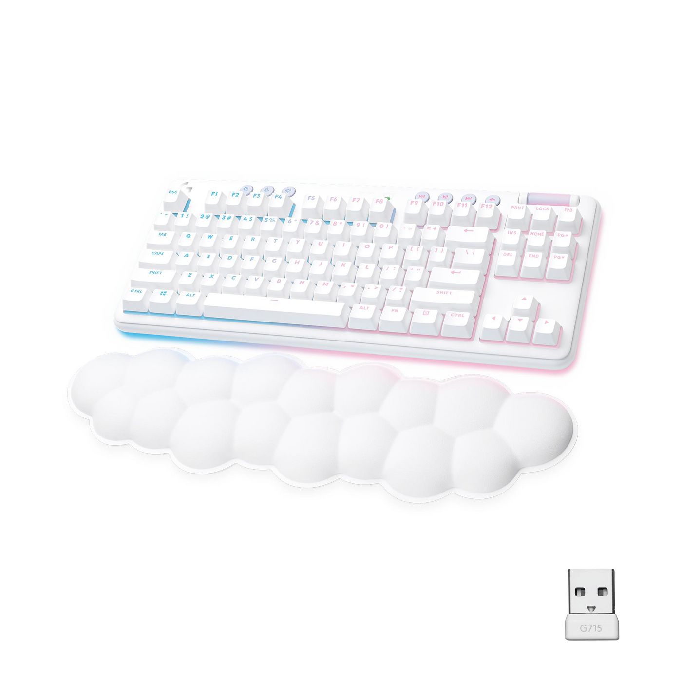 Logitech G G715 – Gaming-Tastatur TKL – mechanisch (GX Red) – Bluetooth & 2,4 GHz – QWERTY (Nordic) – RGB