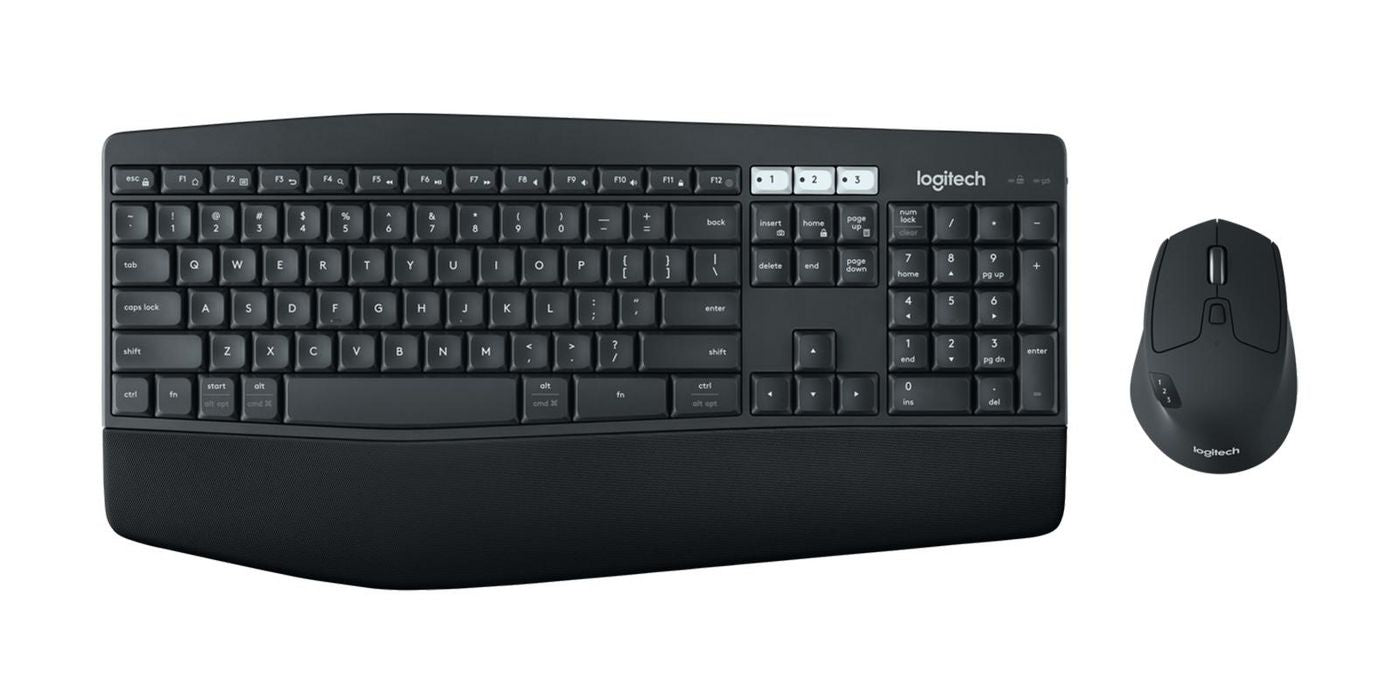 Logitech MK850 Performance – Tastatur-Maus-Set – Bluetooth & 2,4 GHz (Unifying-Empfänger) – Schwarz/Weiss