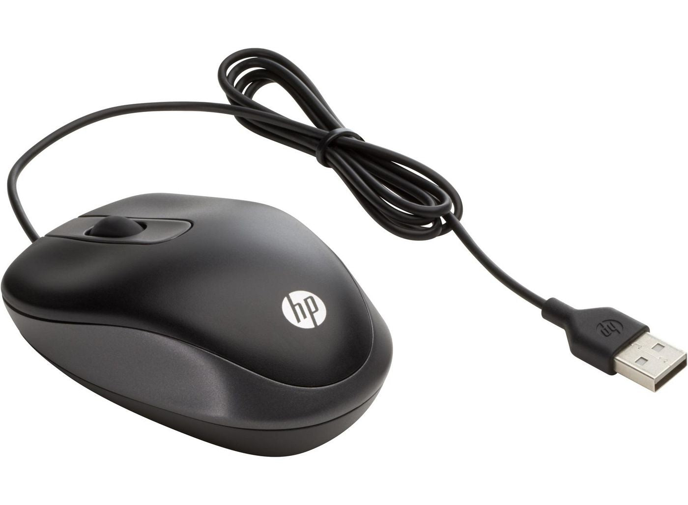 HP Maus – Kabelgebunden (USB-A), beidhändig, schwarz
