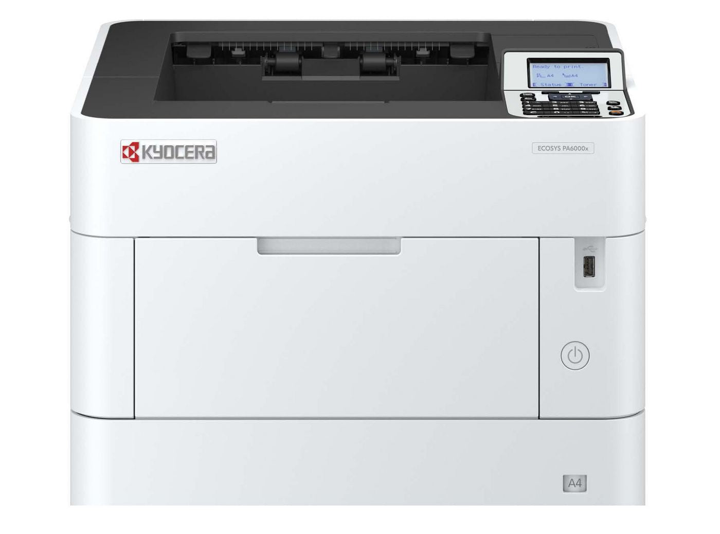 KYOCERA PA6000x – A4, S/W, Duplex, 60 S./Min., 1200 × 1200 dpi, LAN/USB, Papier: 500 Blatt