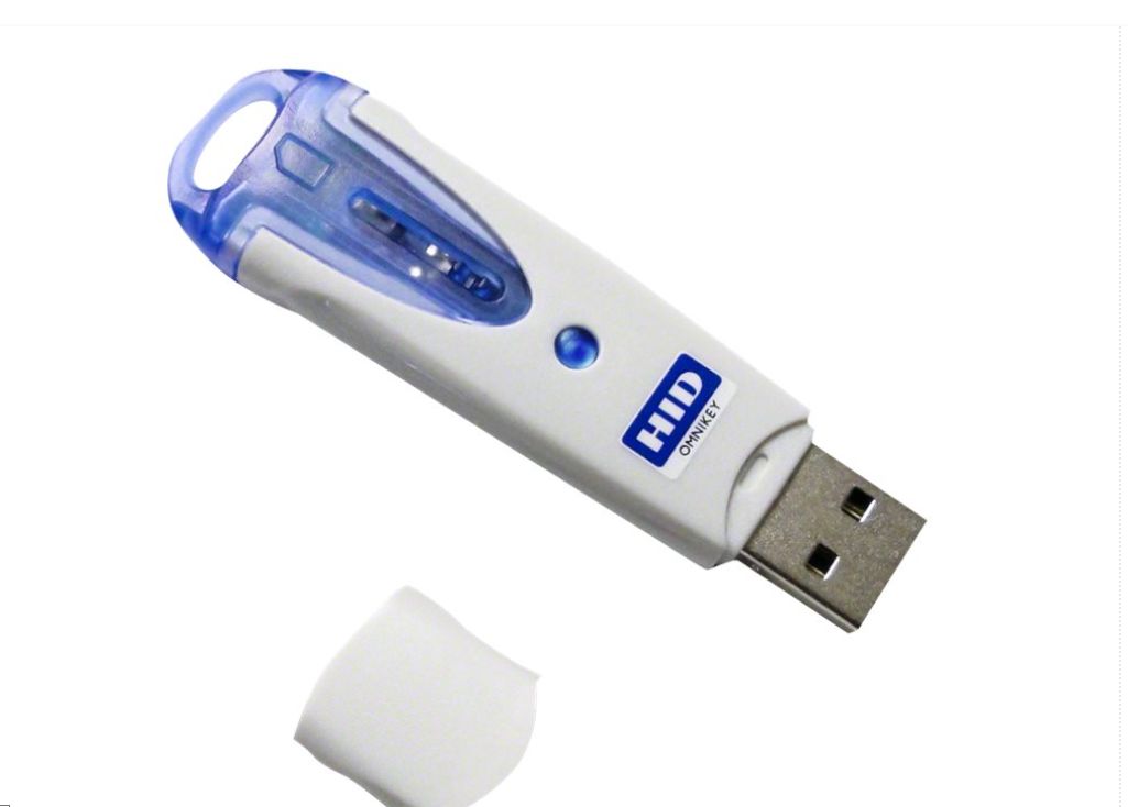 HID Identity Omnikey 6121 – Smartcard-Leser, USB 2.0, Blau/Grau