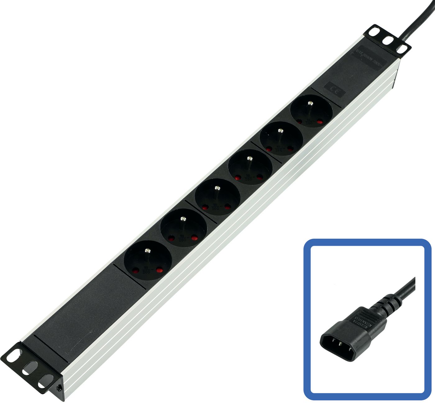 Lanview Rack-PDU 19" – 6× IEC C13, IEC C14