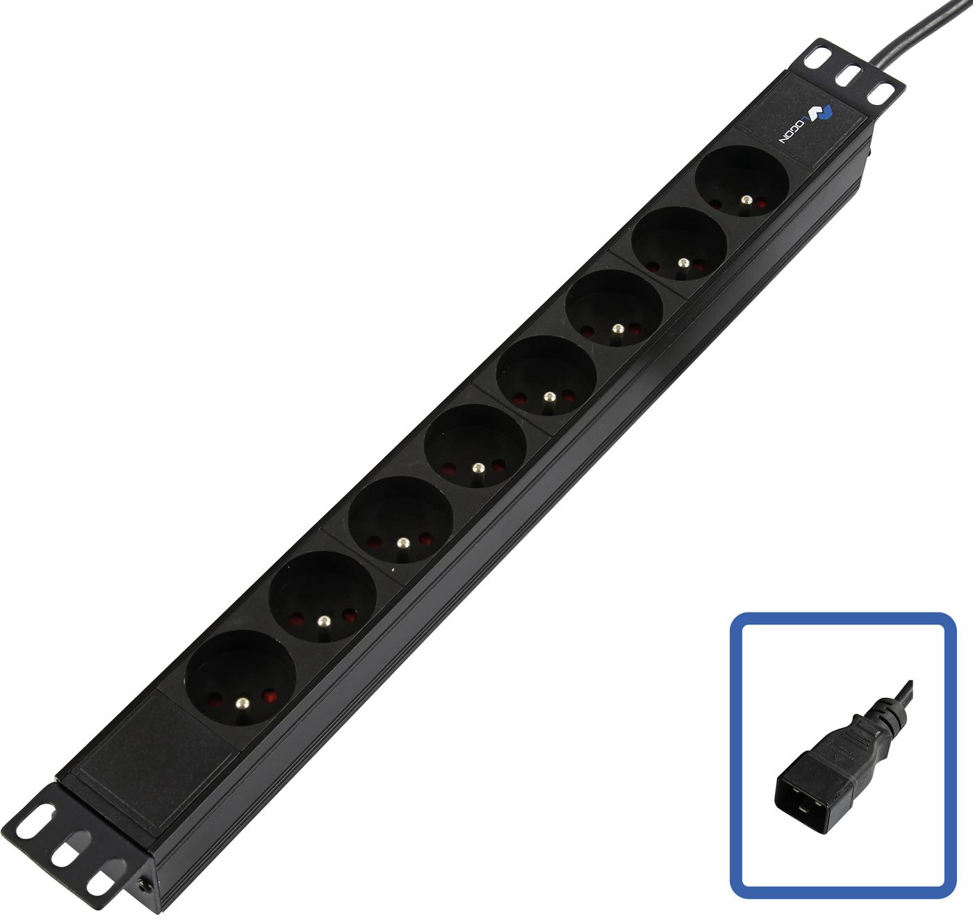 Lanview Rack-PDU 19" – 8× Ausgänge, IEC C20 Eingang