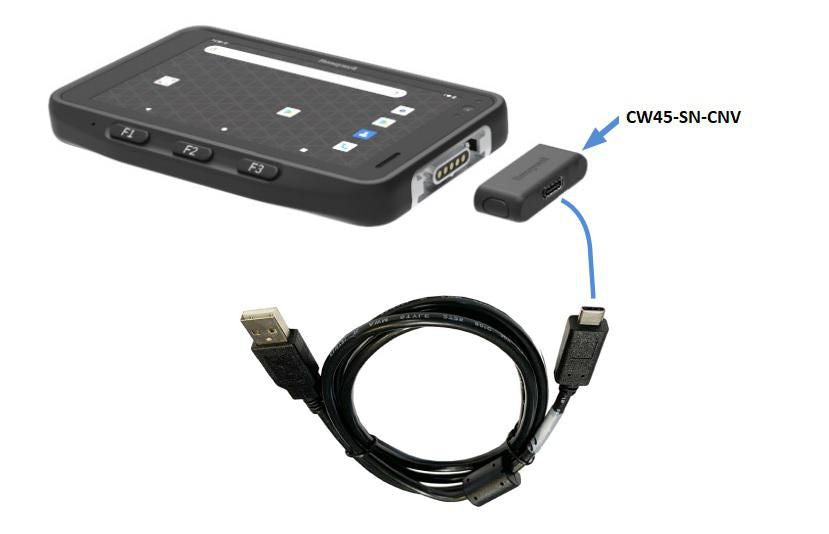 Honeywell Adapter zu USB-C – für CW45, Schwarz, 1 Stück