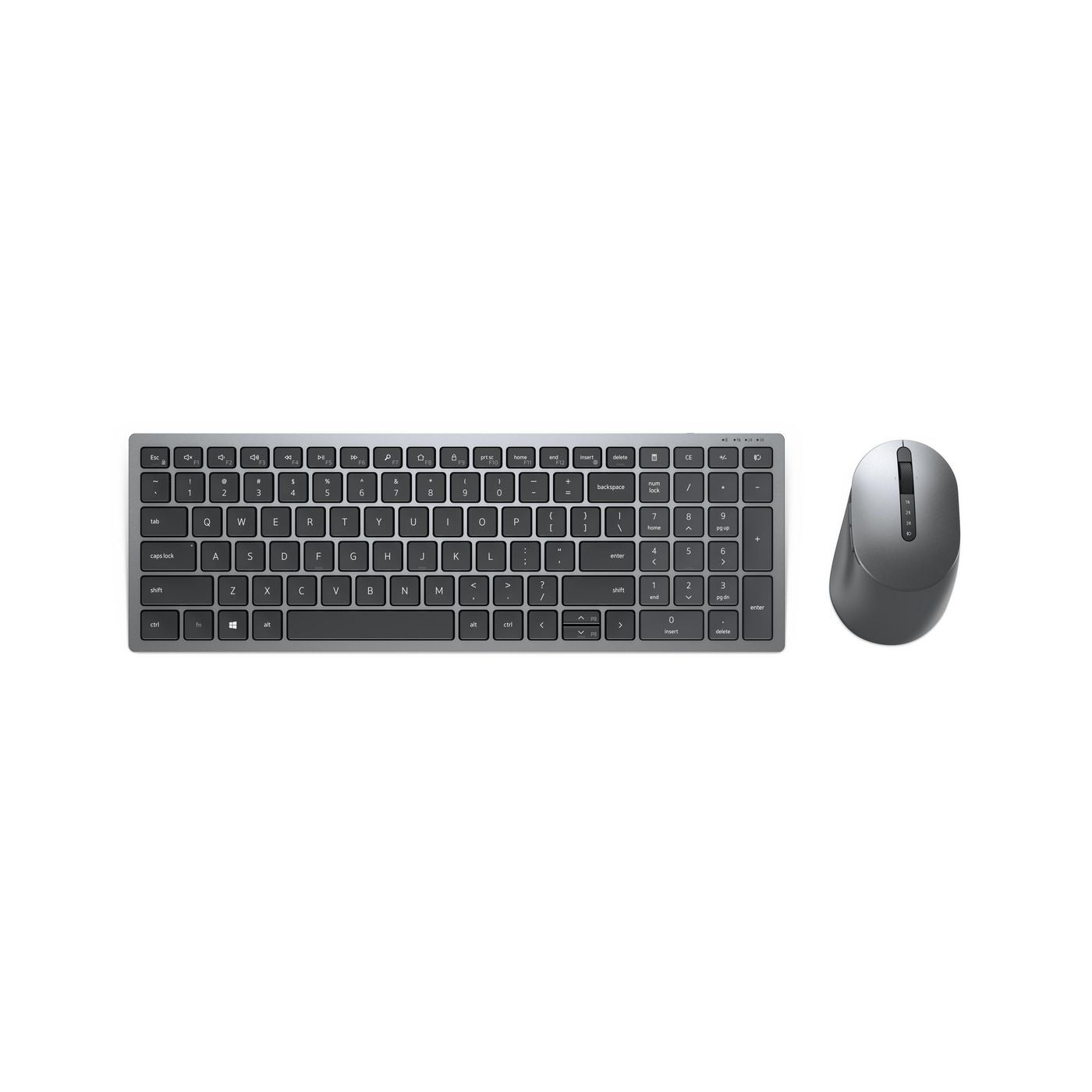 DELL KM7120W – Tastatur, kabellos (Bluetooth/2,4 GHz), FR-Layout (FR), Grau