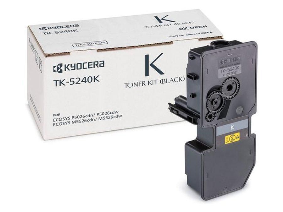 Kyocera TK-5240K Schwarz Toner – Original – 4'000 Seiten – für Kyocera ECOSYS M5526cdn/M5526cdw/P5026cdn u. a.