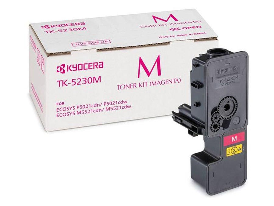 Kyocera TK-5230M Magenta Toner – Original – 2'200 Seiten – für Kyocera ECOSYS M5521cdn/M5521cdw und andere