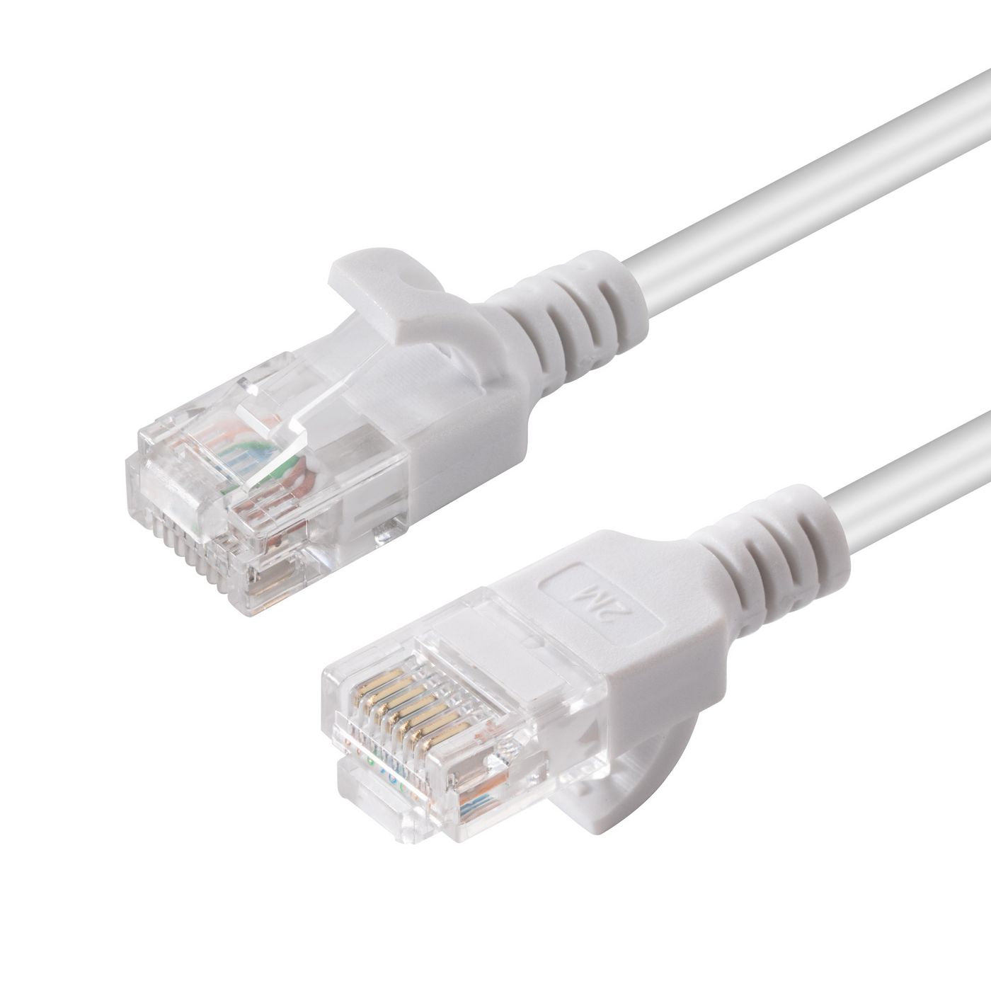 Microconnect Slim Patchkabel – Cat6a U/UTP, 0,25 m, Weiss, LSZH, RJ-45