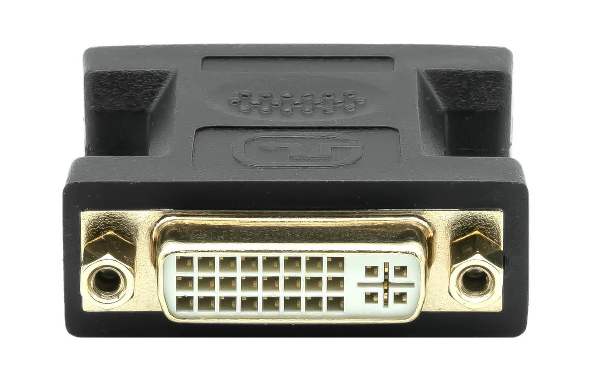 ProXtend Adapter DVI-I 24+5 (weiblich) zu VGA (männlich) – Dual-Link DVI, Schwarz