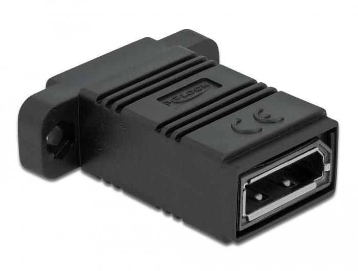 DeLOCK 81309 Adapter DisplayPort zu DisplayPort – 8K (7680 × 4320) @ 30 Hz, HDCP, Schwarz