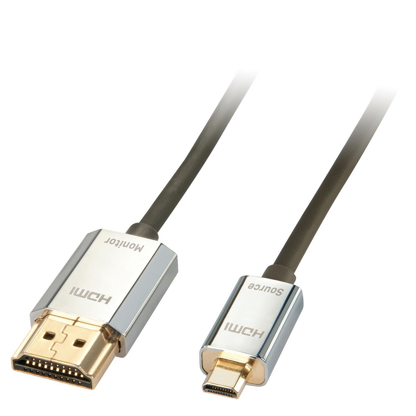 Lindy HDMI-Kabel, Micro HDMI, Grau, CROMO