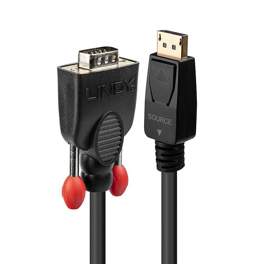 Lindy DisplayPort (Stecker) auf VGA (Stecker) Adapter, 50 cm