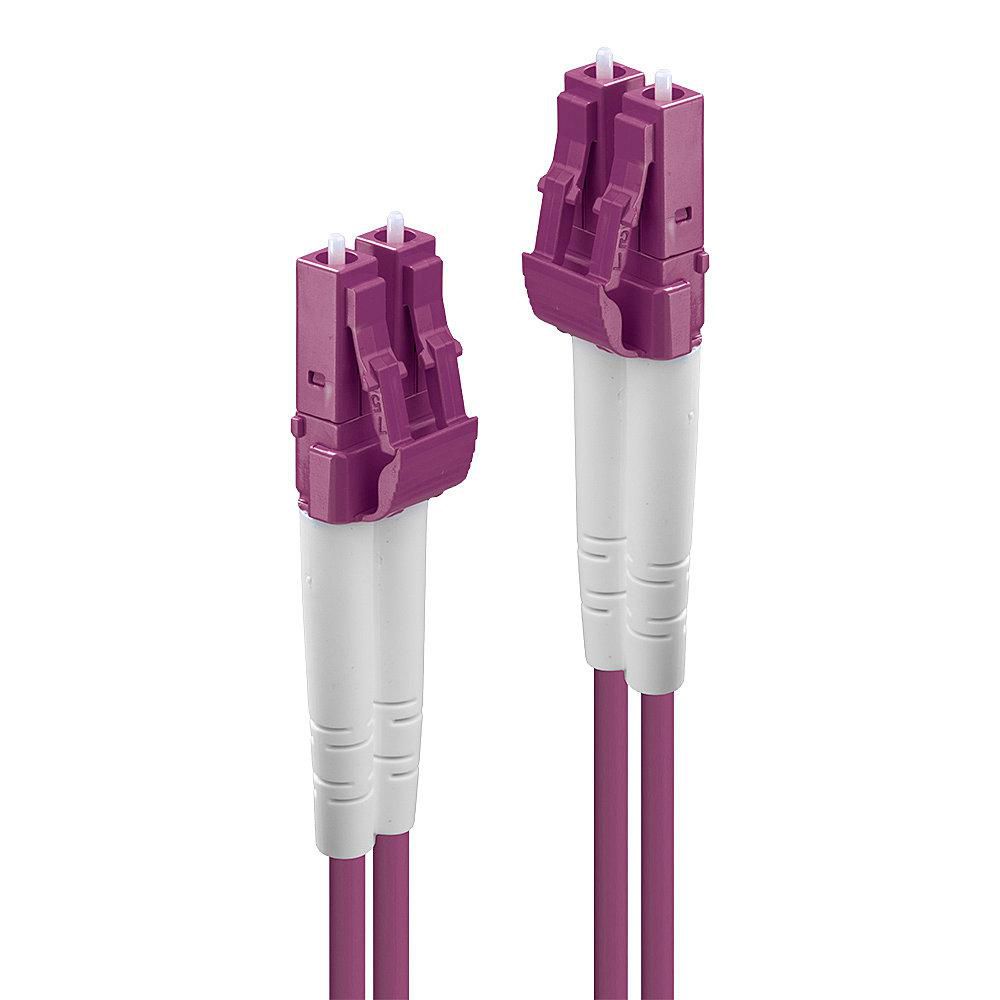 Lindy LWL-Patchkabel – LC-LC, Multi-Mode (OM4), 1 m, Violett