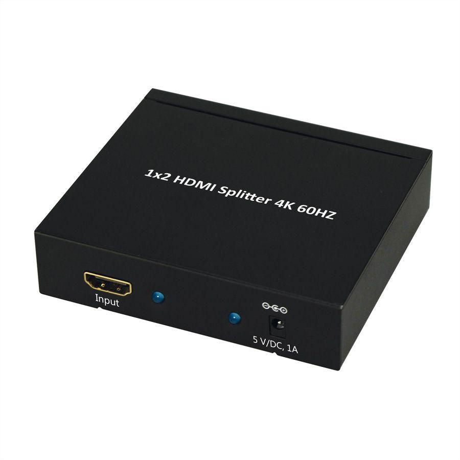 VALUE HDMI Splitter, 1× HDMI In / 2× HDMI Out, 4K@60 Hz, 3D, Schwarz