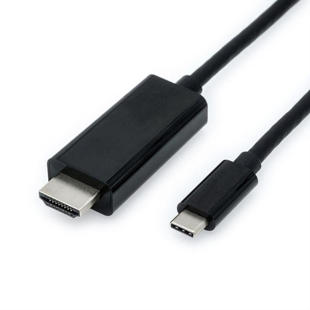 VALUE USB-C zu HDMI Kabel – 4K (3840 × 2160) @ 60 Hz, 2 m, für Geräte mit DP Alt Mode, Schwarz